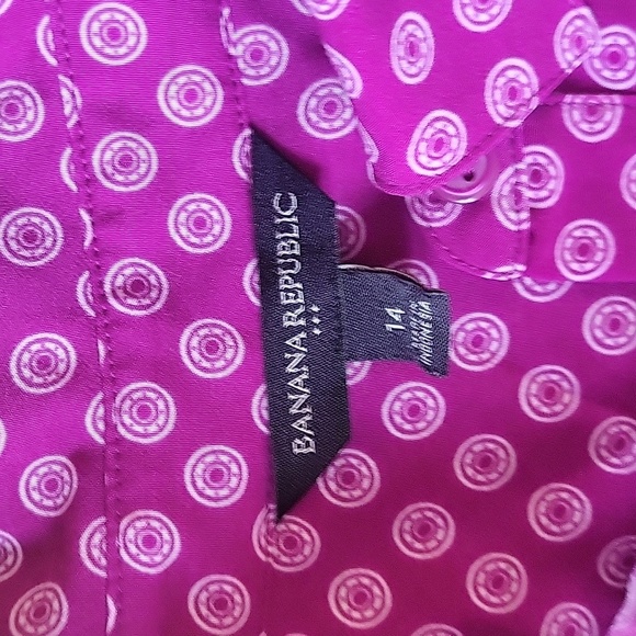 Banana Republic Purple Collard Sleeveless Dress Plus Size 14 - Picture 3 of 5